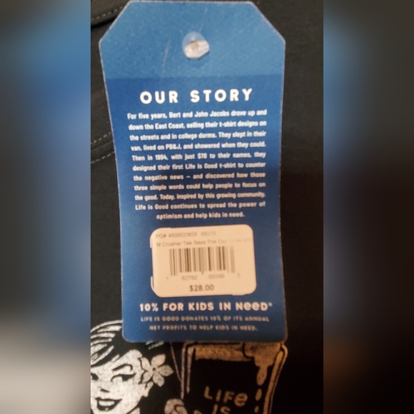 NWT Life Is Good Shirt Men's SEAS THE DAY Short Sleeve Crew Neck Tee -  Large - Picture 7 of 8